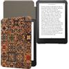 kwmobile Custodia Compatibile con Amazon Kindle Paperwhite (2024)/Colorsoft - Cover a Libro per eReader - Flip Case Protezione in Sughero - Motivo Marrone Blu Rosso Marrone/Blu/Rosso