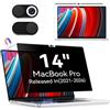 Protescreen Filtro magnetico Privacy per Macbook Pro 14 pollici (2021-2024,M1,M2,M3,M4),Protezione schermo Anti Luce Blu, Rimovibile Anti-Spy Filtri schermo per Mac Pro 14