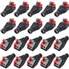 zdyCGTime 12V DC 5.5mm x 2.1mm Power Adapter, DC Femmina a 2-Pin Crimping Terminal Convertitore DIY Senza Saldatura,Utilizzato Per Telecamere CCTV e Strisce di luce a LED.(20 Pezzi)