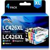 colorfly LC426XL LC-426XL 6000/5000 pagine (alta resa), cartucce di ricambio per Brother LC-426XL LC-426 426XL compatibili con Brother MFC-J4335DW MFC-J4340DW MFC-J4535DW MFC-J4540DW