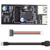 CY Scheda singola 19/20Pin Header a USB 3.0 20Pin & Type-E Dual Ports Femmina Tipo PCBA Adattatore Splitter HUB 5Gbps