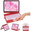 KBCASE Custodia per tastiera per iPad di 10a generazione/A16 di 11a generazione, con tastiera girevole a 360° con trackpad per iPad 10a 11 2022/A16 11a generazione 11 2025,7 retroilluminata, layout