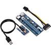 fasient Mini adattatore PCI-E 16X, riser extender mini da PCI-E a PCI Express16x con 4 condensatori a stato solido e interfaccia 6 pin per l'estrazione di schede video
