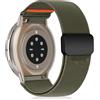 KeHowy 20mm Nylon Cinturino per Amazfit Active 2 (Square)/Active/GTR Mini/GTS 4/4 Mini/GTS 3/2/2e, Magnetica Intrecciato Cinturini per Amazfit GTR 42mm/Bip S/Bip 3 Pro/Lite/T-Rex 3 Pro 44mm - Verde