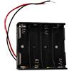 Rajotero Portabatterie per 4 batterie AA da 6 V