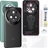 Enkeig Vetro posteriore Sostituzione per Honor Magic5 Pro Back Cover copribatteria + Kit di Riparazione(Nero)
