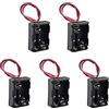 HALJIA 5PCS 2 × 12V 23A Scatola Portabatteria con Clip a Molla in Plastica Scatola Portabatteria 24V 23A Scatola Portabatterie con Cavo, Nero