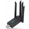 Bewinner Adattatore USB WiFi 5 Dual Band 1300Mbps, Dongle di Rete Wireless 2.4G 5GHz per PC Desktop Crittografia WPA3, Antenna Ad Alto Guadagno per Streaming di Giochi
