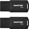 Gigastone Chiavetta USB 8 GB Set da 2, V70 USB 2.0 Memorizzazione dei dati Serie, design portachiavi, compatibile con interfaccia USB 2.0