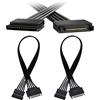 Hsthe Sea 2 Pezzi 15 Pin SATA Cavo di Prolunga di Alimentazione 30 cm Maschio a Femmina Cavo di Estensione Adattatore per HDD SSD Unità Ottiche Masterizzatori DVD Schede PCI e Disco Rigido