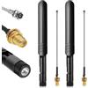 ARCELI 2 antenne Wi-Fi 2,4 GHz, 5 GHz, 5,8 GHz, 8 dBi, antenna RP-SMA con cavo di prolunga da 25 cm da M.2 NGFF a RP-SMA femmina, compatibile con adattatore Wi-Fi M.2 NGFF