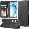 Nshkeji Custodia per Oppo A40 / A40M / A60 5G Pelle Portafoglio [con Vetro Temperato] Cover A40 Pelle Premium in Libro Portafoglio Flip, Carta Fessura, Cavalletto, RFID Blocking Wallet per Oppo A40 4G