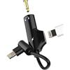 HOYULLI Adattatore Lightning A 3,5mm Cuffie Jack(2 in 1) Cavo Audio AUX Caricatore Ricarica Adapter Per IPhone 14 Per Apple MFI Certified Da Auricolari Accessori SDoppiatore Lighting Per iPad Headphone ip-QX