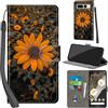 PHINIENLAND Cover per Google Pixel 7 Pro Case PU Pelle Custodia [Kickstand] [Chiusura magnetica] [Slot per Schede], Portafoglio Flip Custodia per Pixel 7 Pro,Crisantemo
