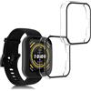 kwmobile 2x Custodia Rigida Smartwatch Compatibile con Huami Amazfit Bip 5 Cover - Case Vetro Temperato Orologio Fitness - trasparente