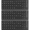 PATIKIL Tastiera Adesivi PC Tastiera Adesivi Nero Sfondo con Bianco Scritte per Computer Laptop Notebook Scrivania 3pz