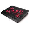 ENHANCE Supporto di raffreddamento per PC Portatile Gaming con Ventole a LED, Altezza Regolabile E 2 Porta USB - 5 Ventole Silenziose Ad Alta Prestazioni A 2630 RPM E Paraurti Interni - Rosso
