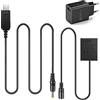Raeisusp Cavo driver USB PRO + Accoppiatore CP-W126 NP-W126 Batteria fittizia + Caricabatterie QC3.0 per Fujifilm X-A2 A3 X-T10 X-E2s X-Pro2 X-T20 XT-1 X-E3