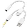 HOYULLI Adattatore USB C A 3.5mm Cuffie Jack(2pack)per IPhone15 Auricolari Cavo AUX DAC Audio Tipo C Accessori Per Apple Adapter Headphone Microfono Dongle Type-c Presa SDoppiatore Compatibile Per Samsung S24
