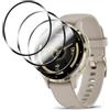 Wookfiss [3 Pezzi] Pellicola Protettiva per Garmin Venu 3S Pellicola, [3D Curved Edge to Edge], Anti-Graffio, Bubble Free Vetro Temperato per Garmin Venu 3S