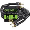 GearIT - Cavo per altoparlanti da 2 mm con connettori a banana placcati oro (1,8 metri), classe CL2, resistente, trecciato, 99,9% rame privo di ossigeno (OFC), nero, 1,8 m