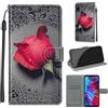 YIRRANZD Cover per Xiaomi Redmi Note 7 / Redmi Note 7 Pro, Protettiva Portafoglio in Pelle PU Cover Libro [Verniciato], Flip Caso Antiurto Custodia per Redmi Note 7 / Redmi Note 7 Pro (Rosa A)