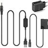 Raeisusp Mobile Adattatore USB Cavo + 5 V3 A caricatore + EP-5A EN-EL14 Dummy Batteria per Nikon P7800 P7100 D5500 D5200 D5100 D3200 D3100 D3300 etc