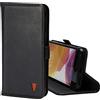 TORRO Custodia Compatibile con iPhone SE/8/7 - Cover in Vera Pelle de Qualità con Slot per Schede e Supporto per Visualizzazione Orizzontale (Nero)