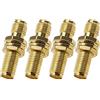 ECSiNG 4 pz SMA femmina a femmina barile adattatore SMA femmina paratia connettore antenna Jack adattatore placcato oro per dispositivi LAN wireless SMA cavo coassiale