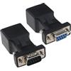 EMSea 2PCS 9-Pin RS232 DB9 a RJ45 adattatore seriale convertitore Ethernet per dispositivi standard D-sub RS-232 9 pin stampante portatile per computer portatile DB9-F a RJ45-F e DB9-M a RJ45-F