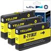 LCL Cartucce d'inchiostro Compatibile 711XL 711 XL CZ132A (3 Giallo) Sostituzione per HP Designjet T120 24 T120 610 T520 24 T520 36 T520 610 T520 914 T125 24 T530 T130 T525