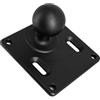 AGEofDMS Piastra di montaggio VESA 75 x 75 mm, 1,5 pollici, 38 mm, adattatore a sfera dimensione C, alluminio nero, compatibile con RAM e accessori da 1,5 pollici