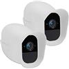 kwmobile 2x Cover compatibile con Arlo Pro/Pro 2 Smart - Protezione videocamera in silicone - Rivestimento telecamera di sicurezza - Custodia per Action Camera