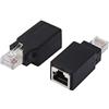 Cerrxian, adattatore Ethernet RJ45 CAT5 da maschio a femmina, utilizzato per proteggere il jack nativo del dispositivo Straight