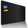 pixly® Tappetino Mouse XXL Ufficio & Gaming - Tappetino Antiscivolo per PC Gamer, Tastiera & Scrivania - Sottomano per Ufficio e Smart Working (Carbonio, 900x 400 mm)