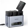 llano 3 pacchi di batterie LP-E17 & set caricabatterie rapido 30W: caricabatterie a 3 slot per Canon EOS R50 R8 R10 R100 RP T6i T7i T8i T6s SL2 SL3 M3 M5 M6 77D 200D 250D 750D 760D 800D 8000D, USB-C