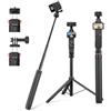 BRDRC 163 cm Pocket 3 Selfie Stick Treppiede per action camere, supporto allungabile con cambio rapido 1/4 vite per vlog, per DJI Osmo Action 5 Pro 4 3, Insta360 X4 e AKASO DSLR accessori