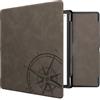 kwmobile Custodia eReader Compatibile con Amazon Kindle Scribe Cover - eBook Reader Flip Case - Cover eReader Magnetica Pelle PU Bussola vintage
