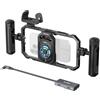 SMALLRIG Kit di Supporto per Telefono con Doppia Maniglia di Raffreddamento Tutto in uno per iPhone/Android con Supporto per Power Bank, compatibilità Universale per Telefoni da 2,5-3,1 - 5276