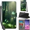 Haninsuze Cover per Samsung Galaxy S10, Farfalla | Pelle PU Portafoglio, Porta Carte, Magnetica, Libro, Antiurto Custodia