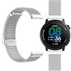 GIOPUEY 22mm Cinturini Compatibile con COROS Pace PRO/Pace 3/Apex PRO/2 Pro/46MM, Cinturino in Acciaio Inossidabile Intrecciato [Resistente all'Usura] - Silver