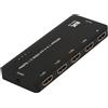 Cablecc Splitter HDMI 2.1 a 4 porte 8K a 60 Hz e 4K a 120 Hz, distribuisce 1 segnale IN a 4 schermi OUT, supporta la connessione stack HDCP con audio da 3,5 mm per PS5.
