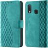 CaseGla Cover per Samsung Galaxy A20e / A10e custodia portafoglio Turchese | Blocco RFID, 3 scomparti carte, 1 tasca banconote, Chiusura magnetica, Supporto, Pelle PU flip cover per Samsung A20e