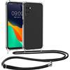 kwmobile Custodia Compatibile con Samsung Galaxy A14 5G Cover - Back Case in Silicone TPU - Protezione Smartphone con Cordino - trasparente