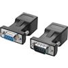 YACSEJAO RS232 DB9 a RJ45 adattatore seriale DB9 9 pin connettore seriale femmina/maschio a RJ45 Cat5/6 Ethernet LAN console (1 paio