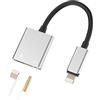 Aksenli Adattatore Lightning a 3,5mm Jack Cuffie(2in1)per iPhone 14 13 Pro per Apple MFi Certified Cavo Aux Audio Caricatore Sdoppiatore per iPad Autoradio Cable Accessori Lighting Auricolari Ricarica Adapter