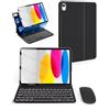 Nsyee Folio Case con Tastiera e Mouse compatibile con iPad 11a gen. A16 11 2025 (A3354/A3355/A3356), iPad 10a gen. 11 2022 (A2696/A2757/A2777), custodia sottile
