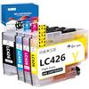 OINKWERE LC426 LC-426 Cartucce compatibili con Brother LC426 LC426XL per Brother MFC-J4335DW,MFC-J4340DW,MFC-J4535DW,MFC-J4540DW MFC-J4540DWXL (LC426 Nero, Ciano, Magenta, Giallo)