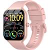 Fempoin Smartwatch Uomo Donna, 1.96 Orologio Smartwatch con Effettua/Risposta Chiamate, 112+ Sportive Fitness Tracker con Cardiofrequenzimetro Sonno Contapassi, Impermeabil IP68 Smart Watch Android iOS Rosa