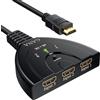 GANA Multipresa HDMI Switch 3 Ingresso 1 Uscita Interruttore HDMI 4K con Cavo ad alta velocità, Compatibile con TV, Roku, Fire TV Stick, Xbox, PS5, PS4, Blu-Ray, PC